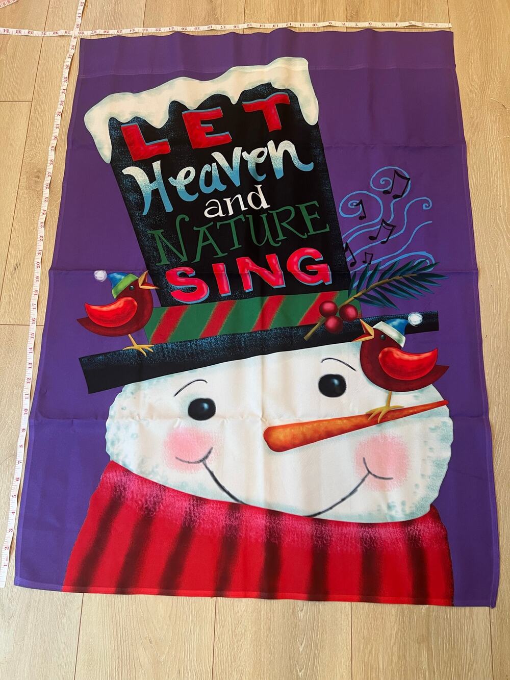 Vintage Outdoor Porch Flag Winter Holiday Christmas Frosty the Snowman JL
